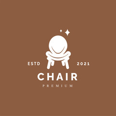 home chair furniture minimalist logo vector for industry