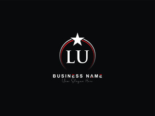 Fototapeta Initial circle Lu ul logo icon, Monogram Lu u l logo art for you obraz