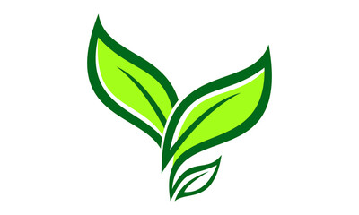 green leaf nature ecology logo vector