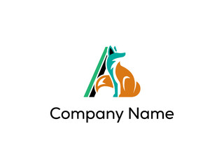 Modern abstract digital logo. typography, Creative Fox logo and  Minimal technology   vector illustration logo.  symbol set for  artist, modern style Awesome logo in shape a template Mode flat.