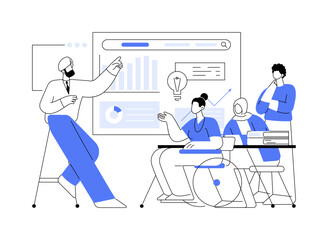 Diversity in a workplace abstract concept vector illustration.