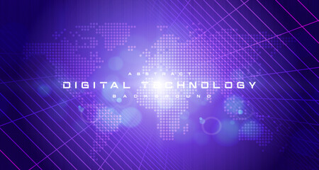 Digital technology metaverse neon blue pink background, cyber information, abstract speed connect communication, innovation future meta tech, internet network connection, Ai big data, illustration 3d