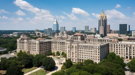Panoramic view of a city Generative AI
