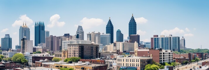 Panoramic view of a city Generative AI