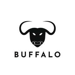 Simple Bull head vector logo concept illustration, Buffalo head logo
