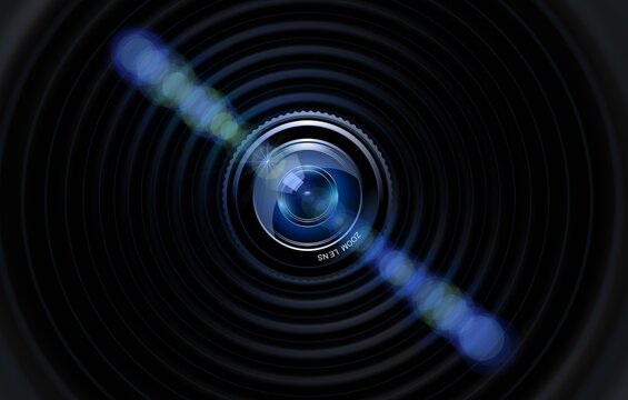 camera lens when taking a picture