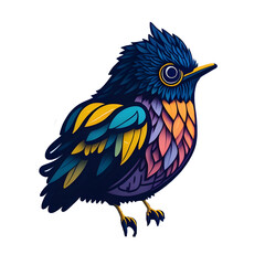 Bird Sticker illustration, Png Image Ready To Use. Animal Sticker Design Series