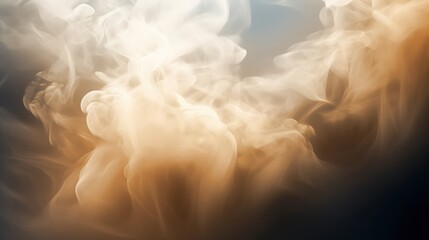 Beautiful abstract light background with puffs of ivory smoke with interesting dramatic backlighting