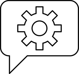 Artificial intelligence AI icon in line style, machine learning, smart robotic, cloud computing, network, digital, AI technology vector.