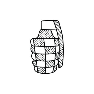 black and white checkered grenade clip art preview