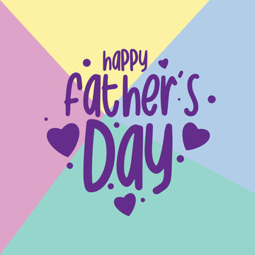 Happy Father’s Day lettering stock vector illustration 