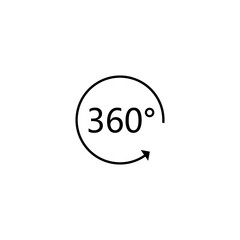  Angle 360 icon isolated on white background. 