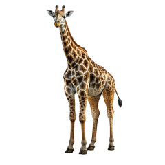 Giraffe isolate on transparent background Generative AI
