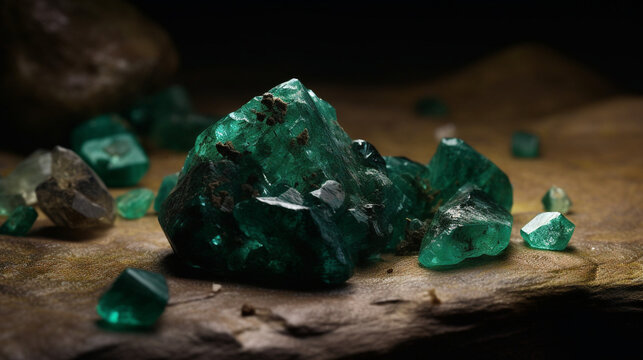raw and unrefined emerald Generative AI