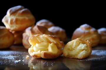Choux pastry is a dough made with butter water flour Food photography