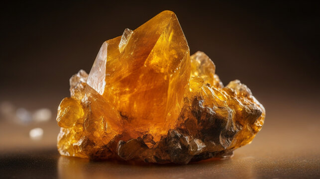 rough and unpolished citrine Generative AI