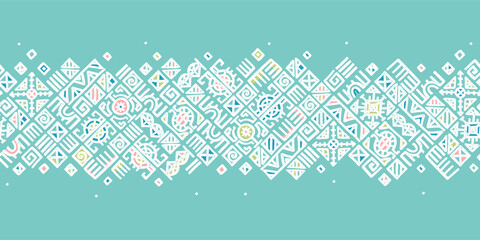 Hand drawn abstract seamless pattern, ethnic background, african style - great for textiles, banners, wallpapers, wrapping - vector design
