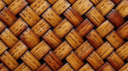 Woven texture pattern of basket. Generative AI.