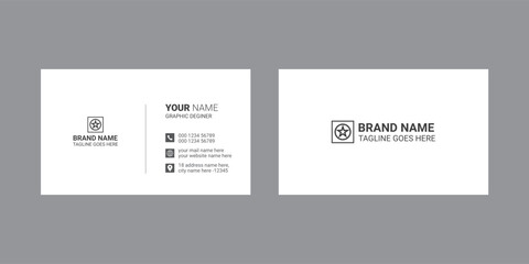 Simple business card design for corporate business, professional and modern visiting card design. - obrazy, fototapety, plakaty
