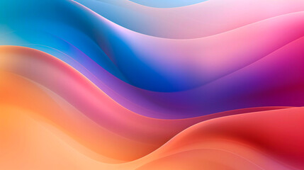 Abstract wave background, soft pink and bright orange wave, Generative AI