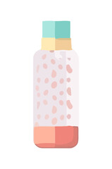 Plastic bottle on white background