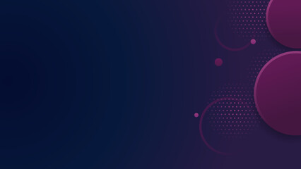 Abstract dark geometric purple background template with circles shapes