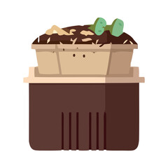 waste organic in a basket