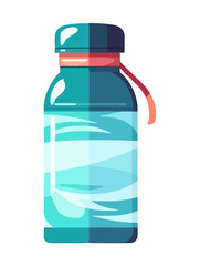 Vector illustration of drinking water in a bottle