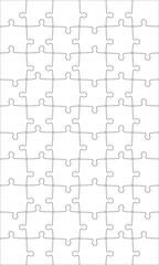 Puzzle grid, ilustration of jigsaw.