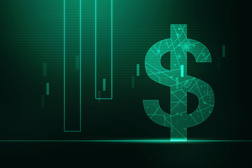 2d illustration usd Dollar symbol 
