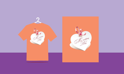 Title: Black 3D T-Shirt Mockups template front and back view on white background