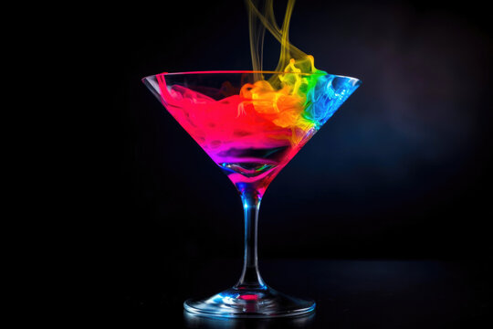 Colorful abstract cocktail. Generative AI