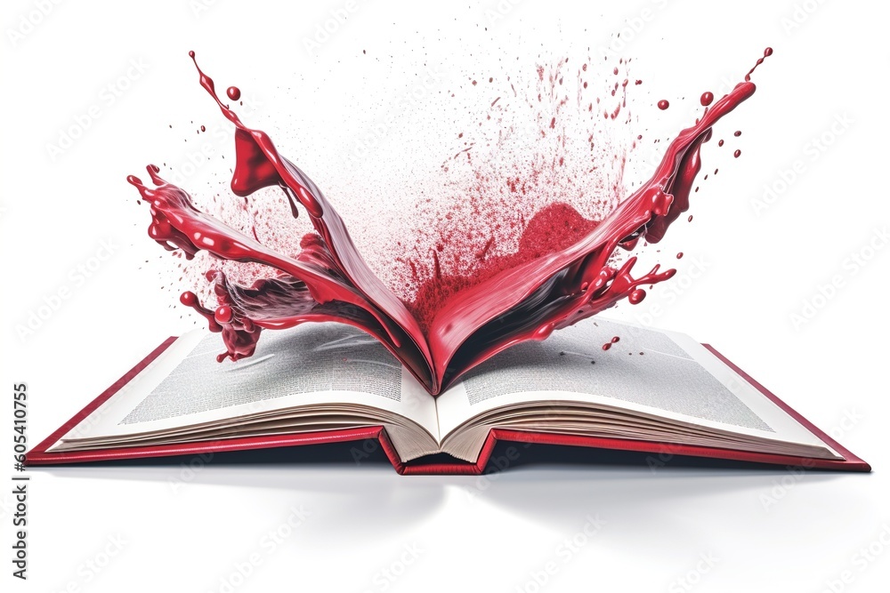Aufkleber red book isolated on white background. generated by ai