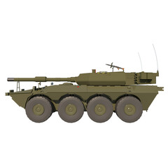 Fototapeta premium Armored Vehicle Centauro II 120mm 8x8 - Lateral view
