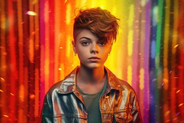 portrait of a person, pride month concept