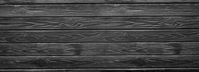 Fototapeta premium Texture of black wooden boards as background