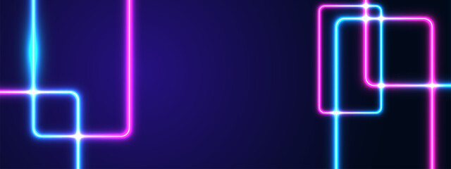 Abstract glowing neon lights background vector.   © kanpisut