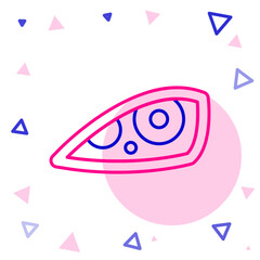 Line Car headlight icon isolated on white background. Colorful outline concept. Vector