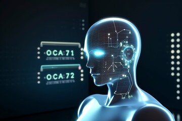 Smart City with robot system artificial intelligence, Chat GPT chatbot AI, Chatting with a smart AI or artificial intelligence chatbot developed by Open AI, Generate AI