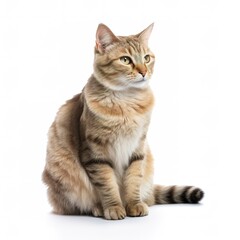 Cat isolated on white background, generate ai