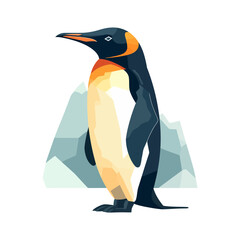 Cute penguin standing isolated