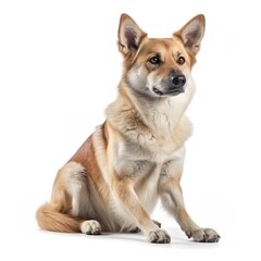 dog isolated on white background, generate ai
