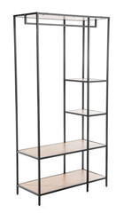 Empty shelving unit on white background