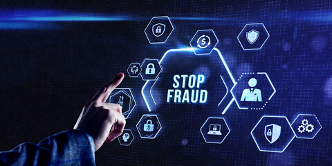 Internet, business, Technology and network concept. Fraud Alert Caution Defend Guard Notify Protect Concept.