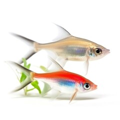 Tetras isolated on white background, generate ai