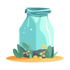 plants nature and recycle bag