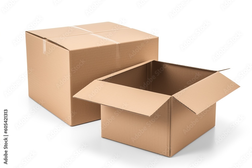 Poster box packaging isolated on white background. generated by ai.
