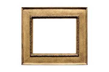 Golden modern photo frame square border shine mate simple metallic
