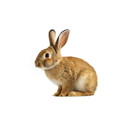 Obraz premium Funny bunny or baby rabbit for Easter Day on isolated background Generative AI