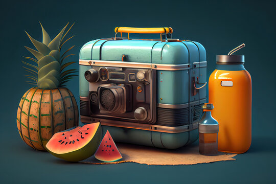 Equipment for summer. Generative Ai